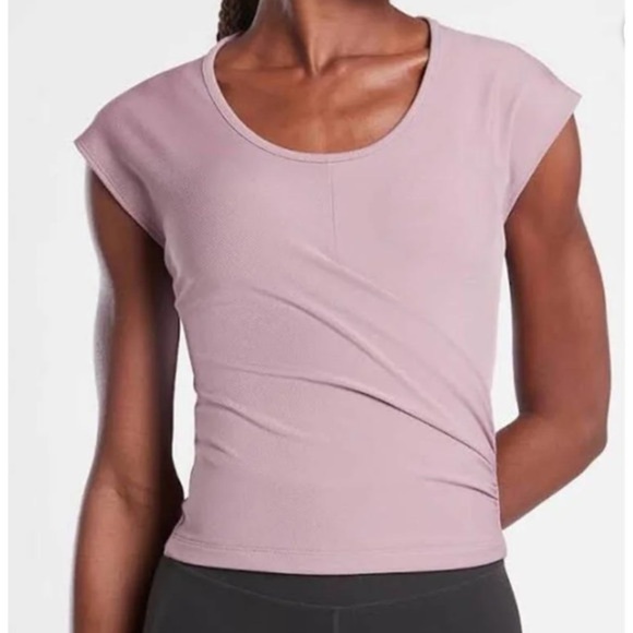 Athleta Bayview Tee Flora Mauve  - S - Picture 1 of 6